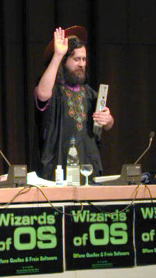 Richard Stallman auf den WOS 1
(Foto: Fran Ilich)